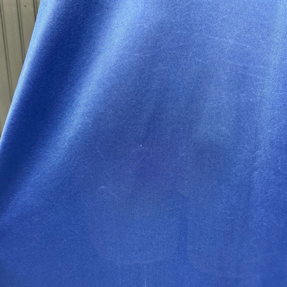 Vintage Blue Nylon Maxi Dress Sleeveless Lounge Nightgown L/XL Retro Sleepwear - Picture 9 of 10